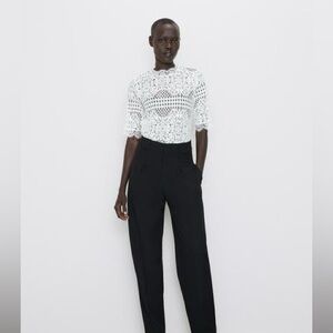 Zara White Lace Top